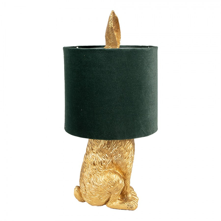 Bordlampe Kanin Ø 20x43 cm Gullfarget Grønn