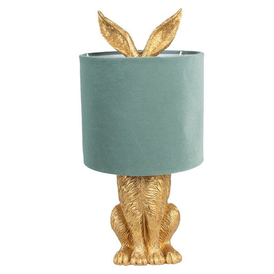 Bordlampe Kanin Ø 20x43 cm Gullfarget Grønn