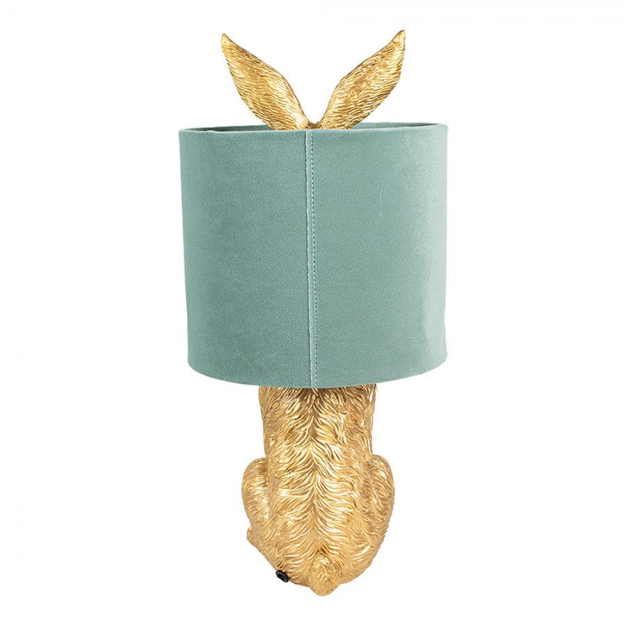 Bordlampe Kanin Ø 20x43 cm Gullfarget Grønn