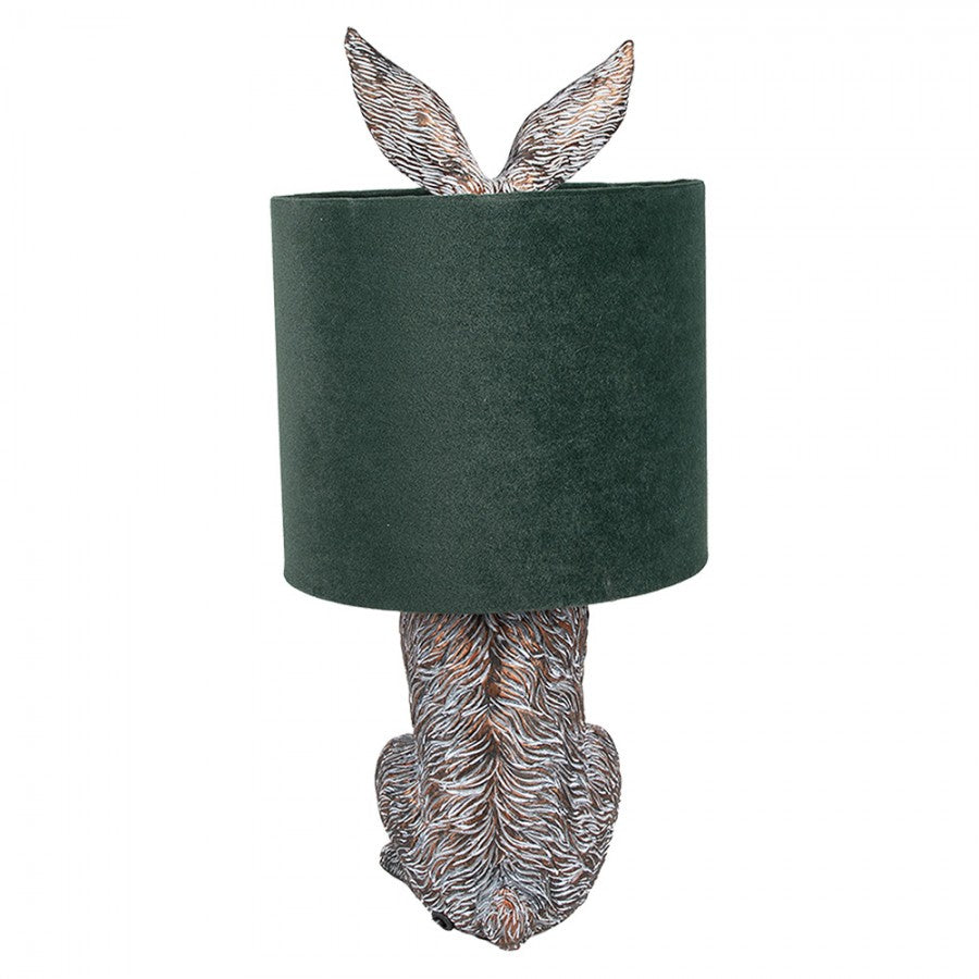 Bordslampa Kanin Ø 20x43 cm Brun Grön