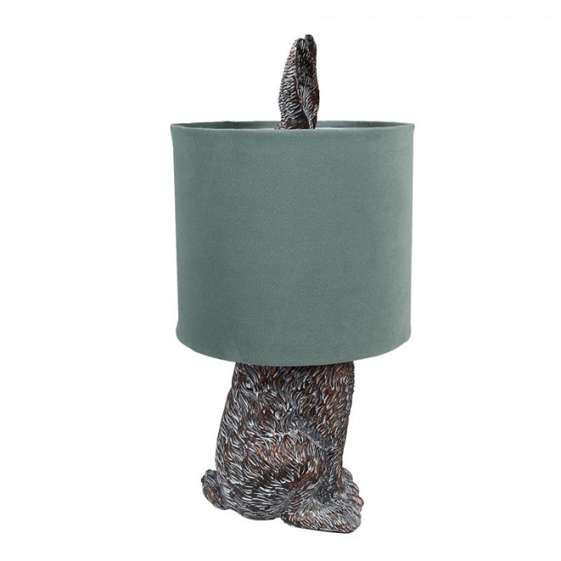 Bordlampe Kanin Ø 20x43 cm Brun Grønn