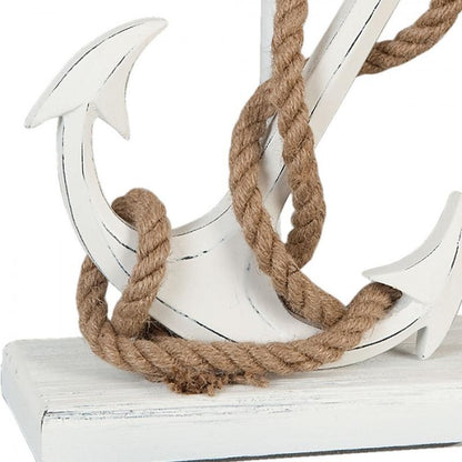 Bordslampa Lampfot 37 cm Beige Trä Ankare rektangel