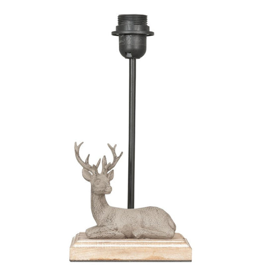 Bordslampa Lampfot 16x13x35 cm Brunt Trä Polyresin Hjort
