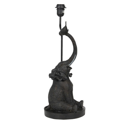 Bordslampa Lampfot Elefant 33x33x57 Cm Svart porslin rund