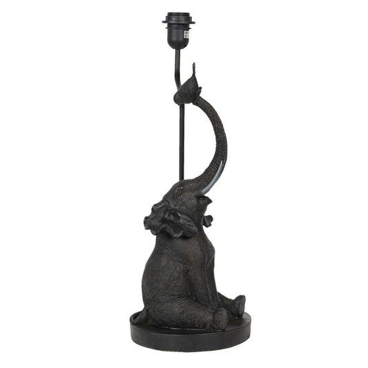 Bordslampa Lampfot Elefant 33x33x57 Cm Svart porslin rund