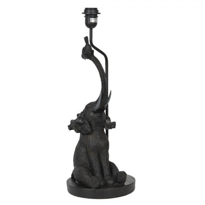 Bordslampa Lampfot Elefant 33x33x57 Cm Svart porslin rund