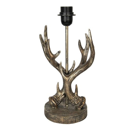 Bordslampa Lampfot Horn 49 cm Brun Polyresin