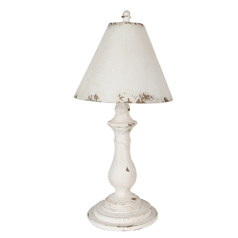 Bordslampa Ø 26x55 cm Vit Skrivbordslampa i metall