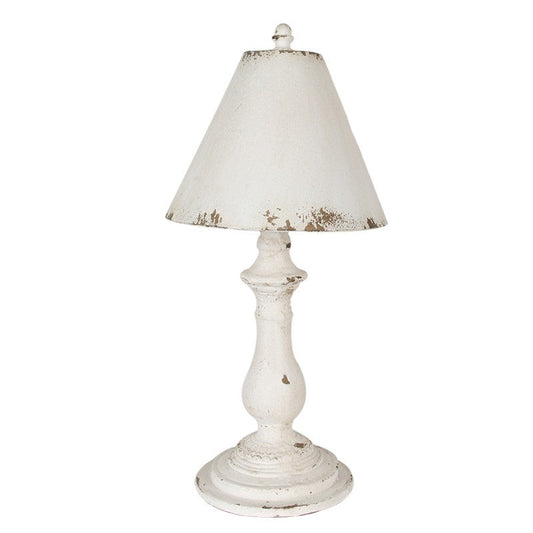 Bordslampa Ø 26x55 cm Vit Skrivbordslampa i metall