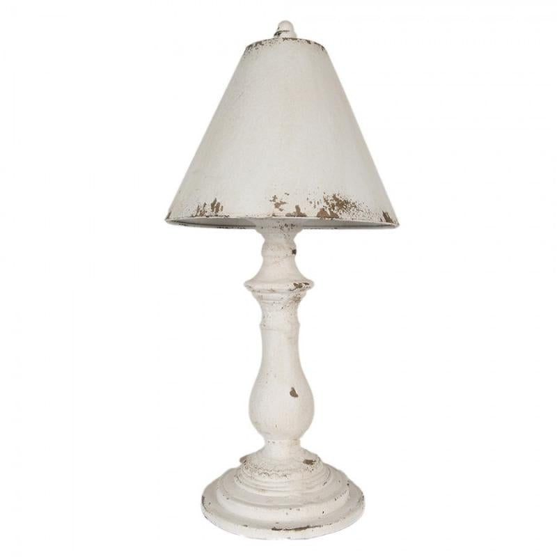 Bordslampa Ø 26x55 cm Vit Skrivbordslampa i metall