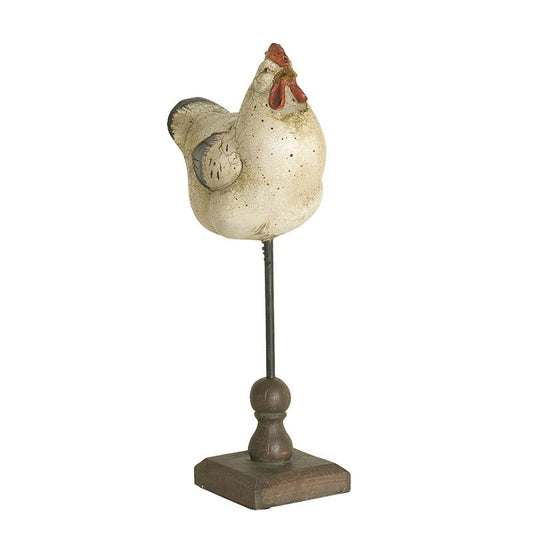 Påskdekoration Staty Kyckling Vintage 13x8x12 cm Creme