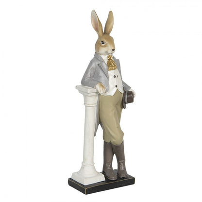 Påskdekoration Staty Kanin 17x9x46 cm Flerfärgad Polyresin