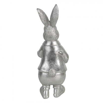 Påskdekoration Kanin 22 Cm Silverfärgad