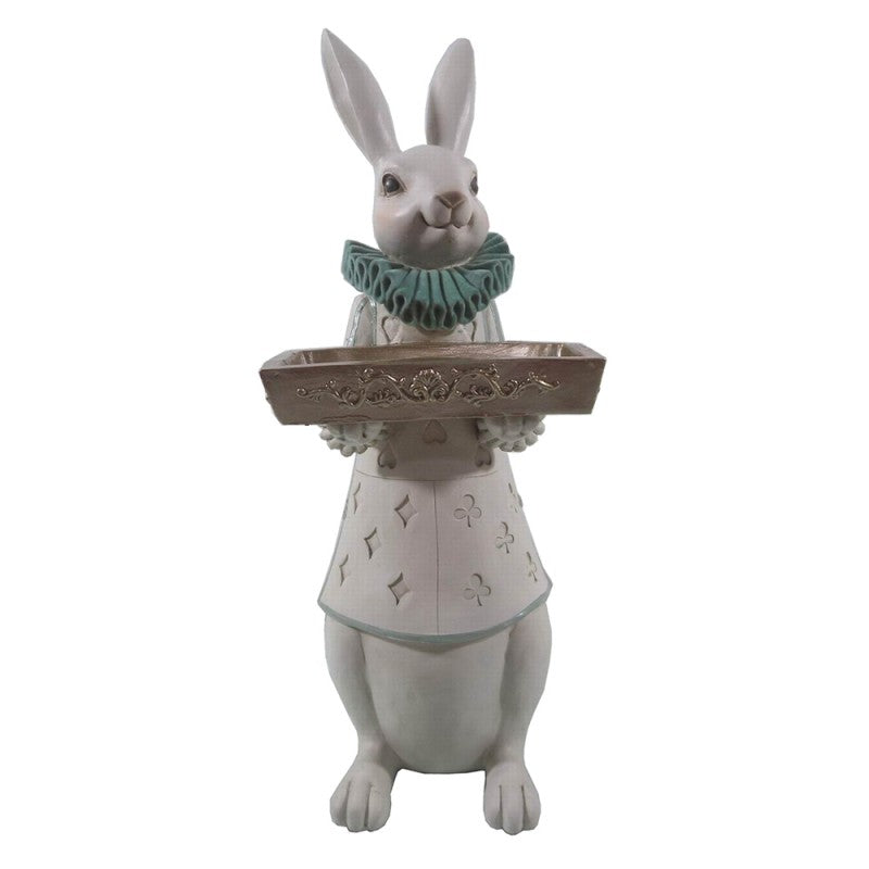 Påskdekoration Staty Kanin 15x13x37 cm Flerfärgad Polyresin