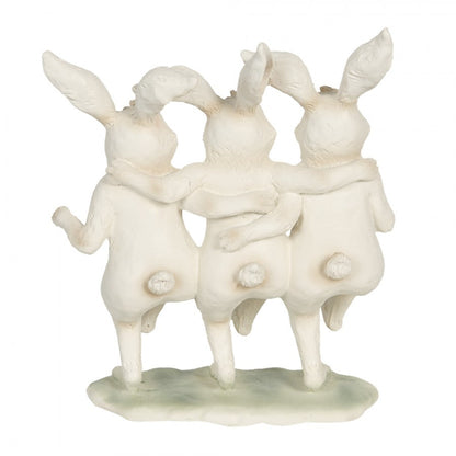 Påskdekoration Kanin 16x9x19 Cm Vit Polyresin Rektangel