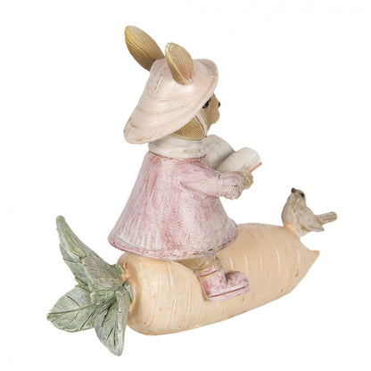 PåskDekoration Figur Kanin 13x5x11 cm Beige, Rosa Polyresin