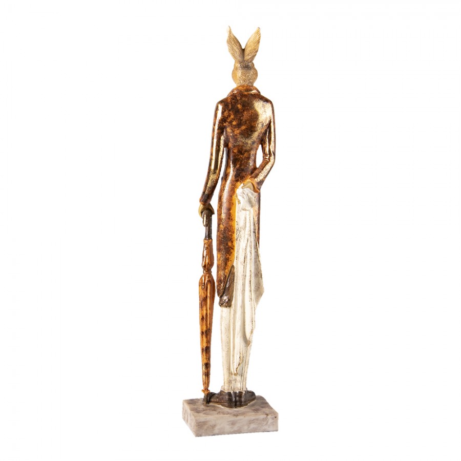 Påskdekoration Staty Kanin Guld 11x9x51 cm