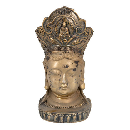 Dekoration Buddha 11x9x22 Cm Guldfärgad Polyresin
