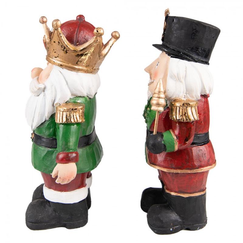 Juldekoration Inomhus Nötknäppare 21 Cm Röd Grön Polyresin 2-pack