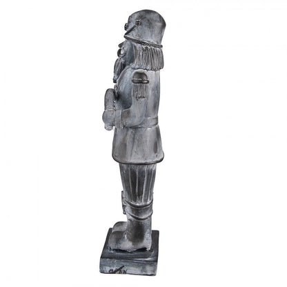 Juledekorasjon Nøtteknekker 47 Cm Grå Polyresin