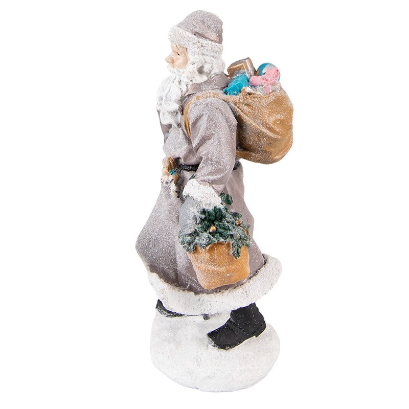 Juldekoration Inomhus Jultomte 21 cm Gråbrun Polyresin