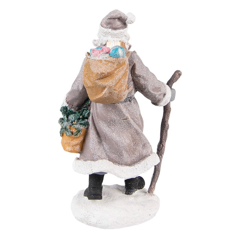 Juldekoration Inomhus Jultomte 21 cm Gråbrun Polyresin