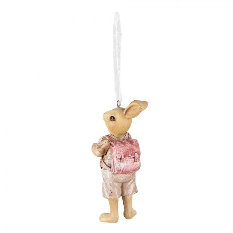 Påskdekoration Kanin Hänge Påsk 11 Cm Rosa Polyresin