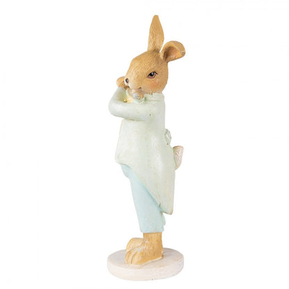 Påskdekoration Kanin Påsk 16 Cm Grön, Brun Polyresin