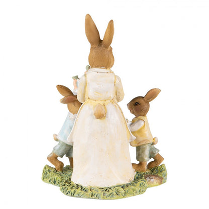 Påskdekoration Kanin Påsk 15 Cm Gul Brun Polyresin