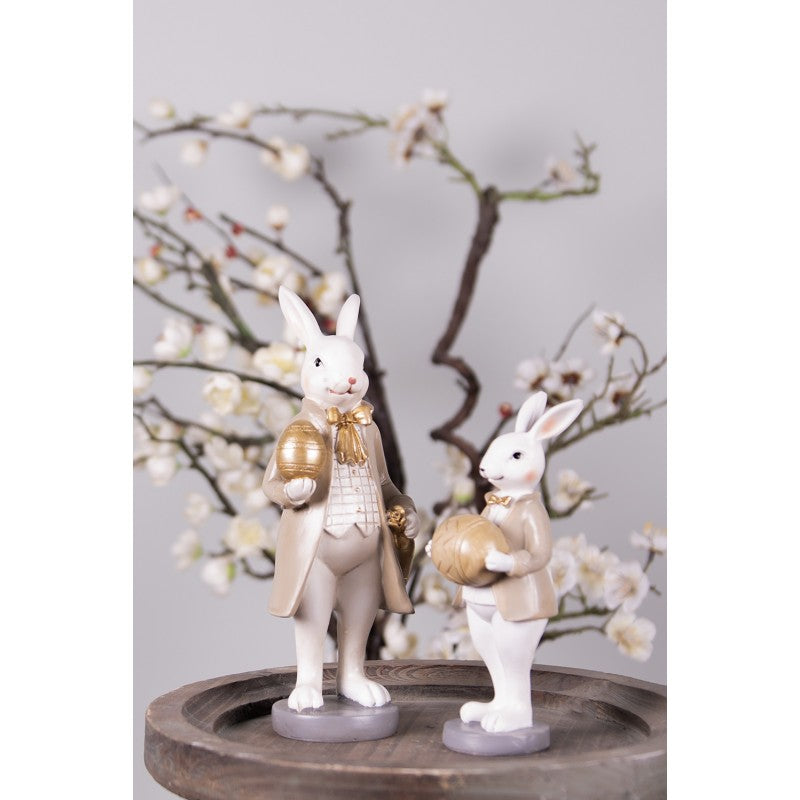 Påskdekoration Kanin Påsk 20 Cm Beige Brun Polyresin