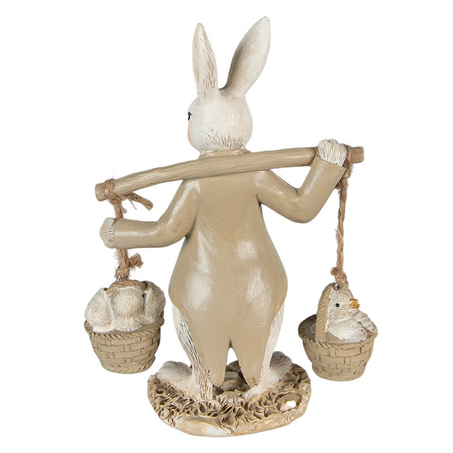 Påskdekoration Kanin 17 Cm Beige Brun Polyresin