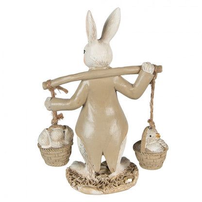Påskdekoration Kanin 17 Cm Beige Brun Polyresin
