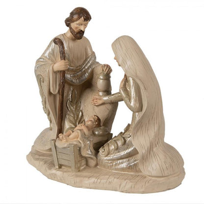 Juldekoration Inomhus Julkrubba 23 Cm Beige Polyresin