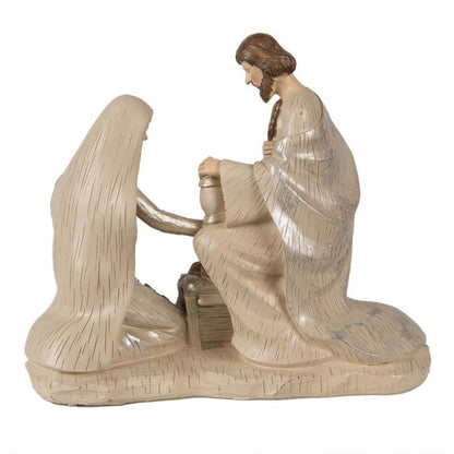 Juldekoration Inomhus Julkrubba 23 Cm Beige Polyresin
