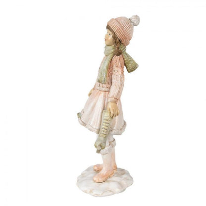 Juldekoration Inomhus Flicka 21 Cm Rosa Polyresin