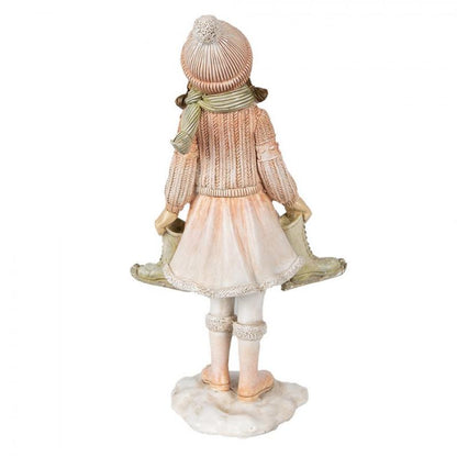 Juldekoration Inomhus Flicka 21 Cm Rosa Polyresin