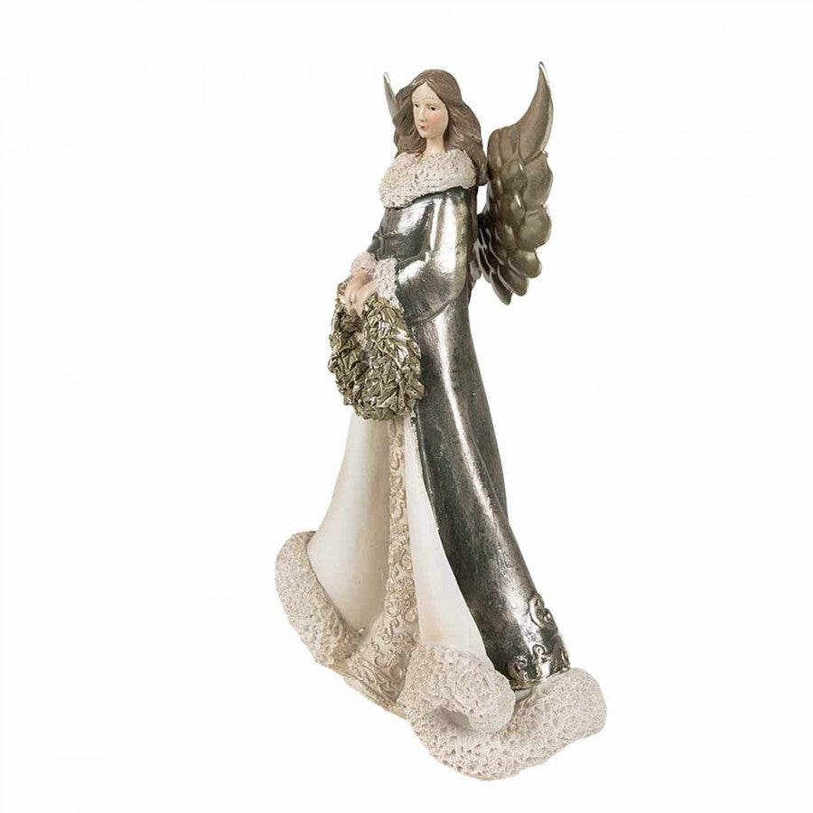 Dekorasjon Angel Grey 15x10x24 cm
