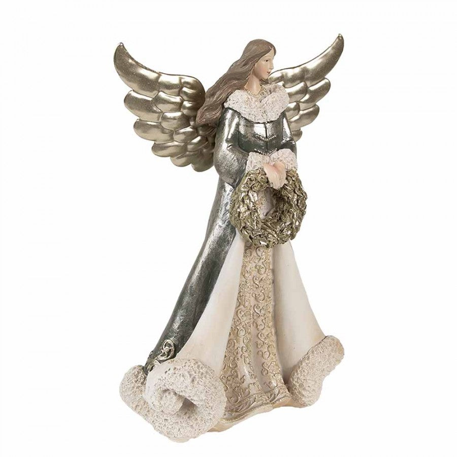 Dekorasjon Angel Grey 15x10x24 cm