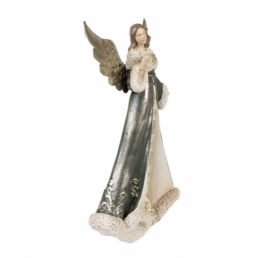 Dekorasjon Angel Grey 16x9x25 cm