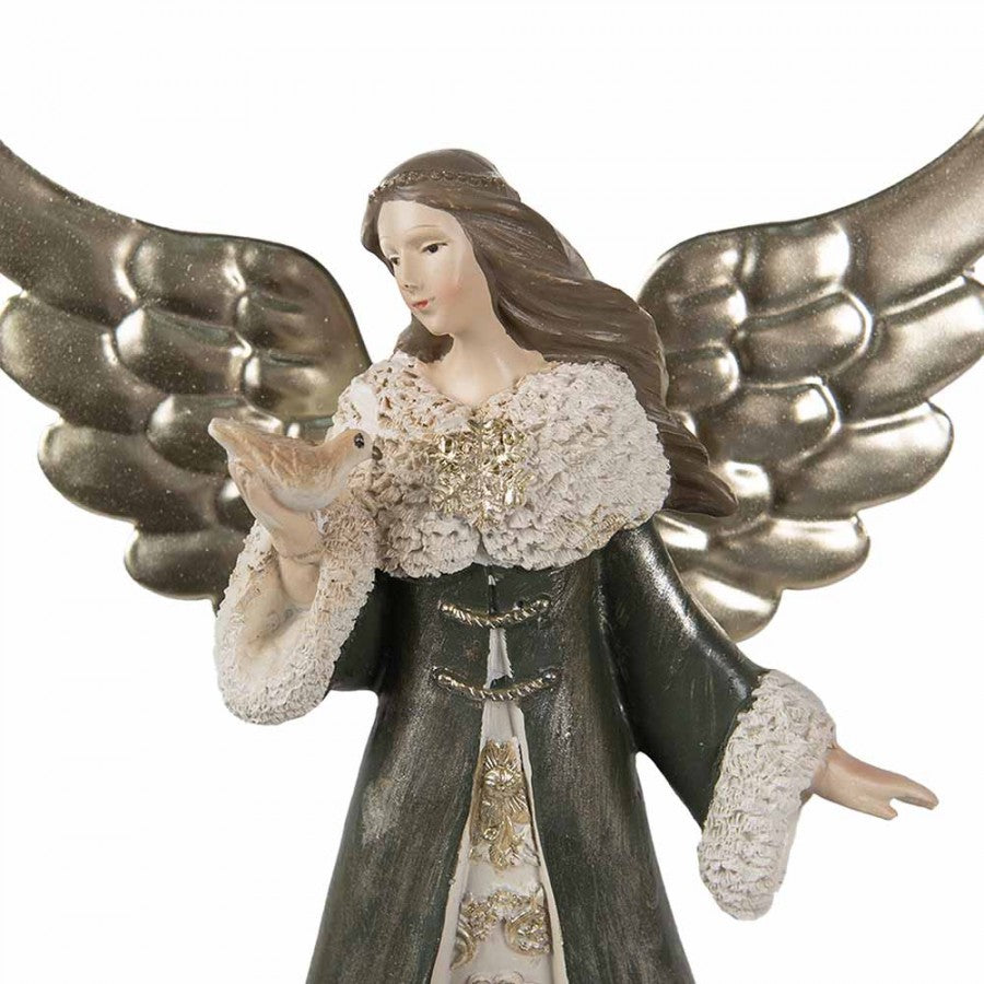 Dekorasjon Angel Grey 16x9x25 cm