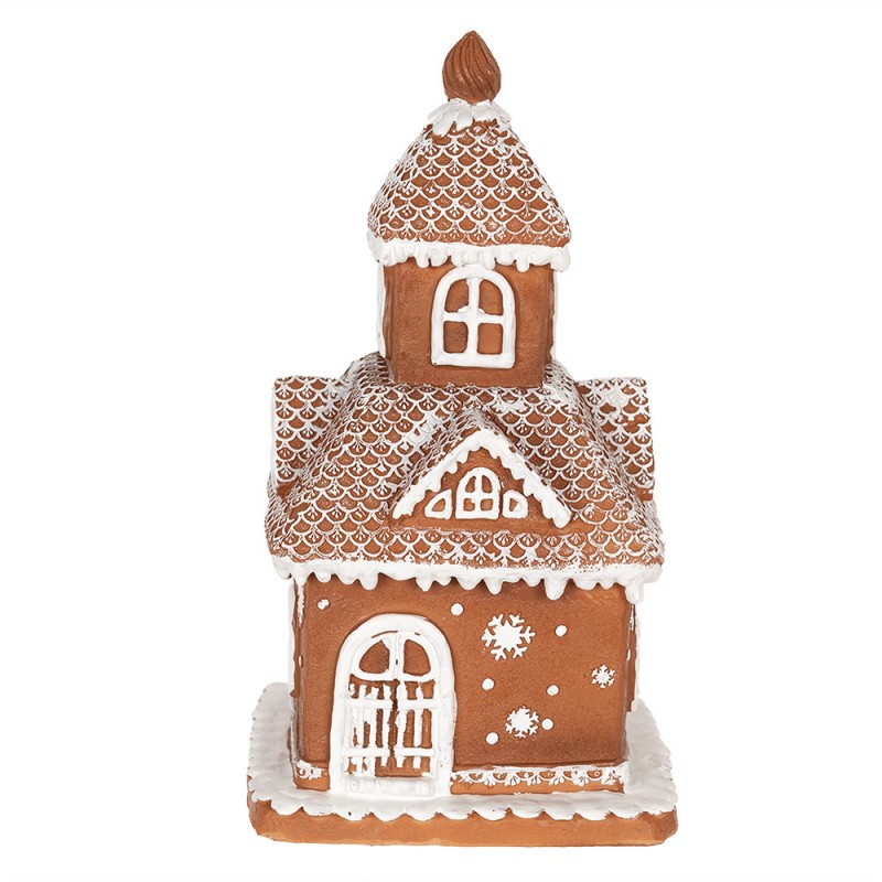 Juldekoration Inomhus med LED Belysning Hus 25 cm Brun Pepparkakshus