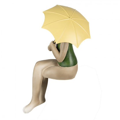 Påskdekoration Kanin 43 Cm Brun Grön Polyresin