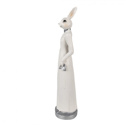 Påskdekoration Kanin 41 Cm Vit Polyresin