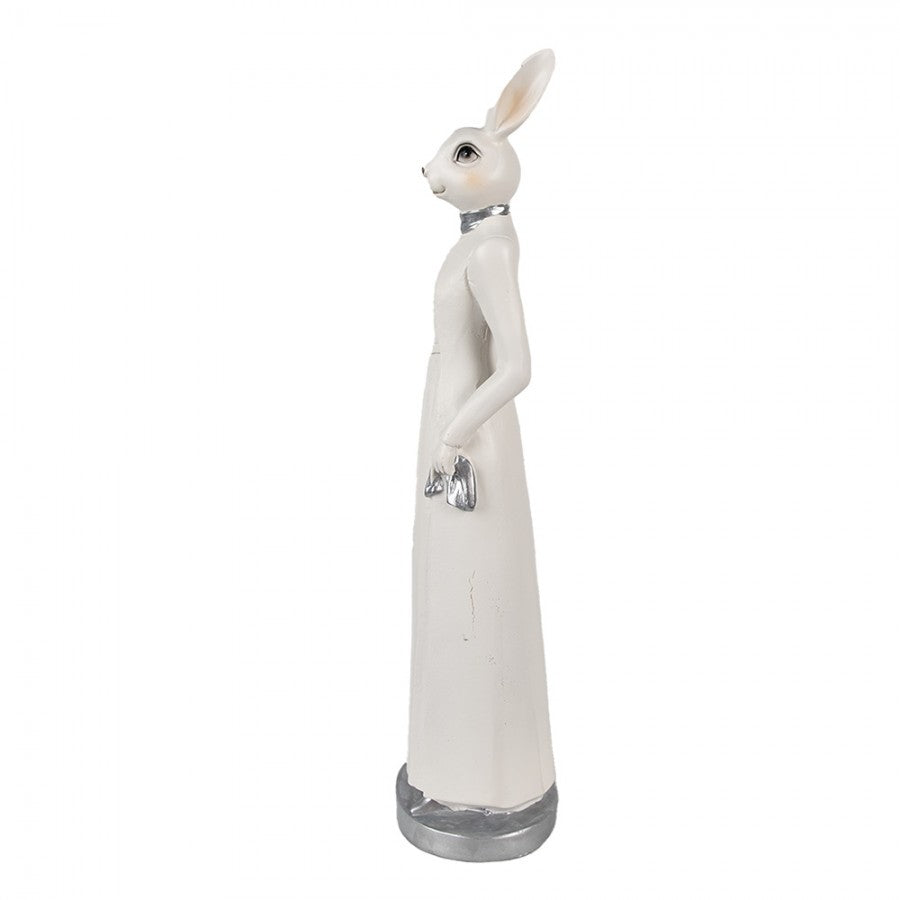 Påskdekoration Kanin 41 Cm Vit Polyresin