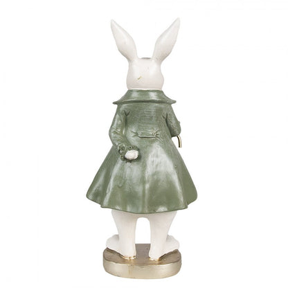 Påskdekoration Kanin 26 Cm Beige Grön Polyresin