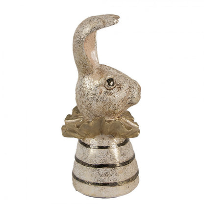 Påskepynt Kanin 20 Cm Hvitt Gull Farget Polyresin