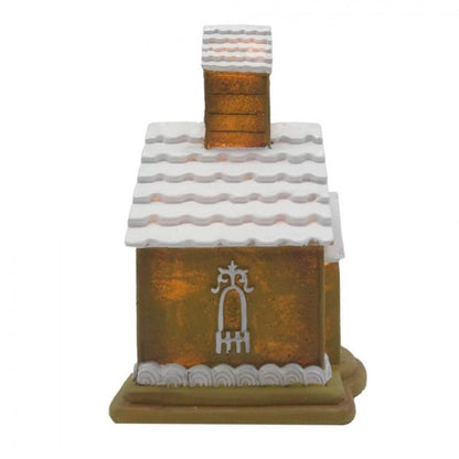Juldekoration Inomhus Hus med LED Brun Vit 9x9x14 cm