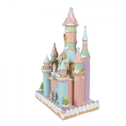 Juldekoration Inomhus Pepparkakshus XL 42 cm Rosa polyresin