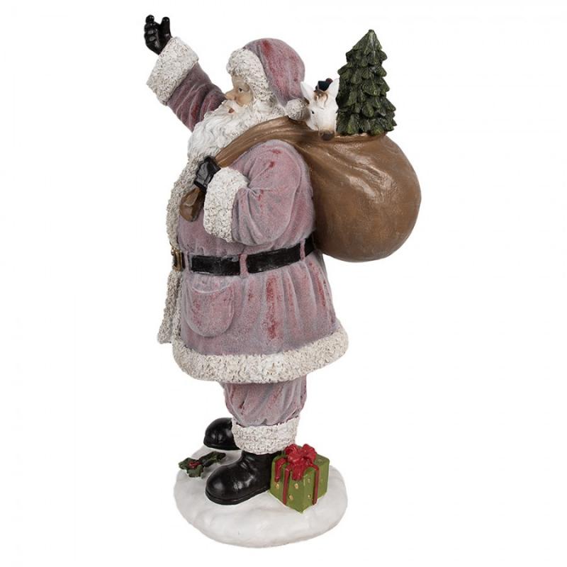 Juldekoration Inomhus XL Tomte 43 cm Rosa Polyresin