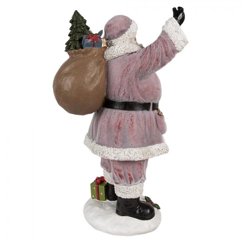 Juldekoration Inomhus XL Tomte 43 cm Rosa Polyresin